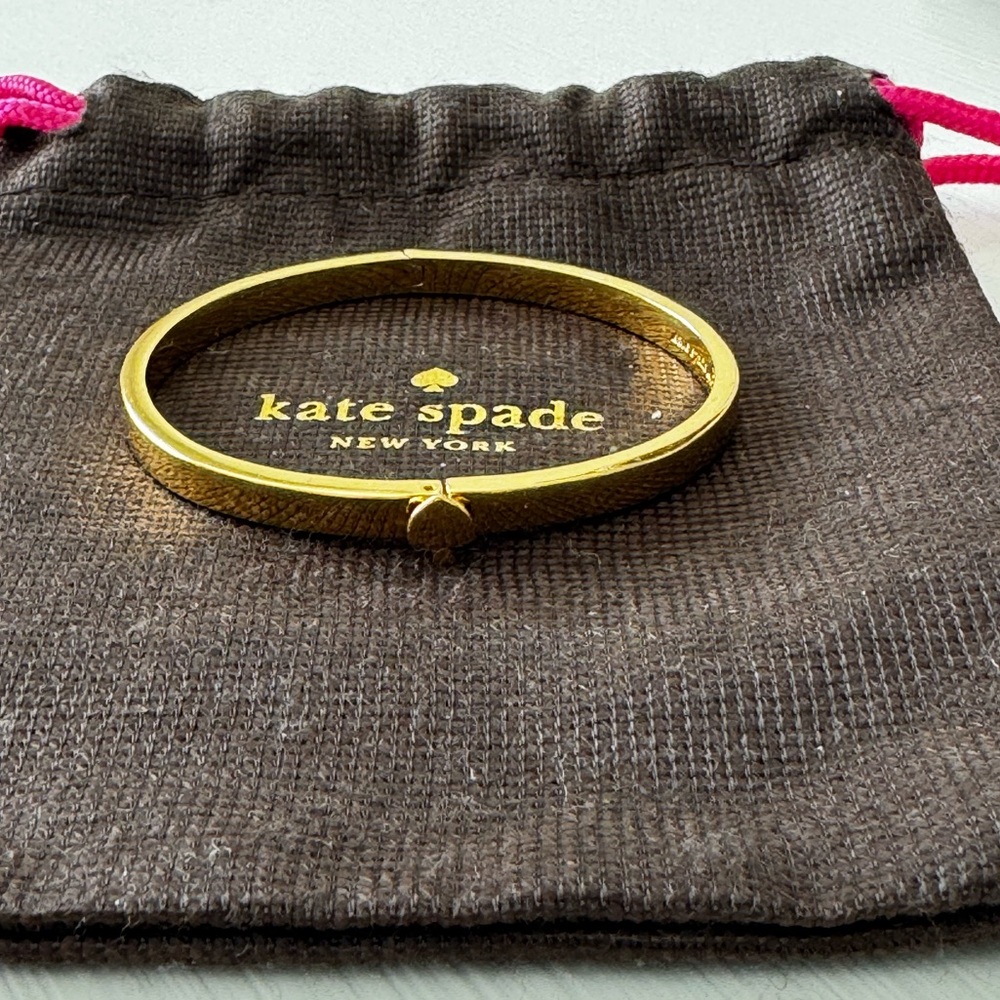 Kate Spade Gold Hinged Bangle Bracelet